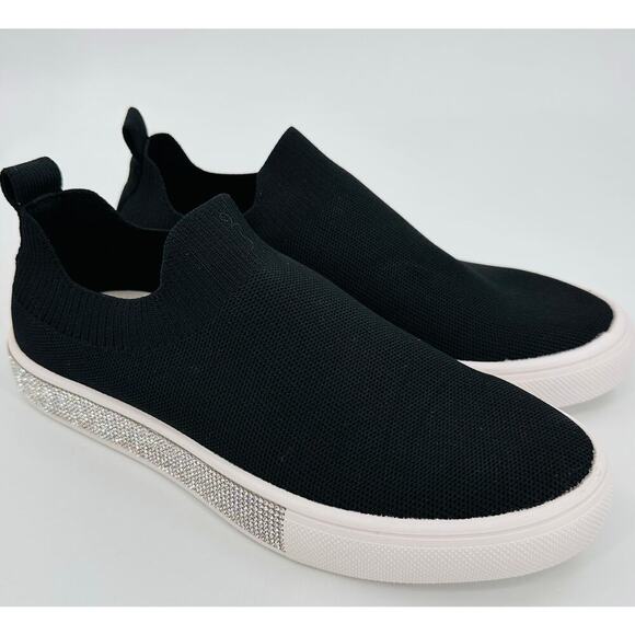 Bernie Mev Sparky Women Slip-On Sneaker Stretch Knit Black Womens EU 37 US 6.5-7 - Picture 1 of 10